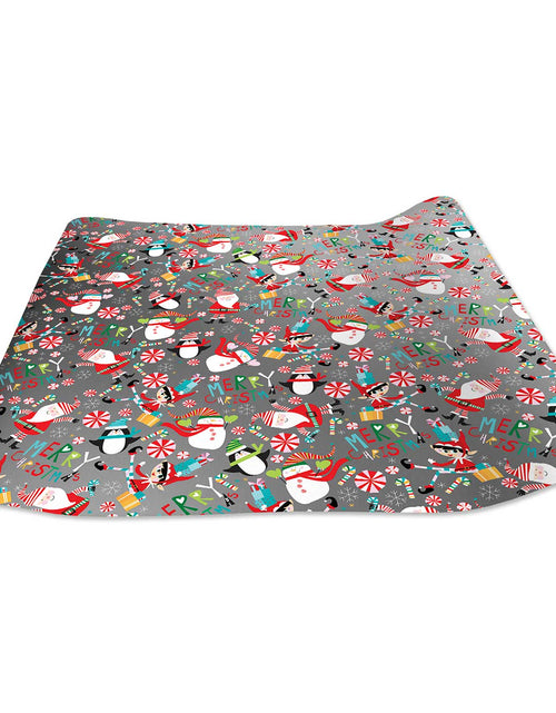 Load image into Gallery viewer, Santa &amp; Snowmen Christmas Gift Wrap by Present Paper
