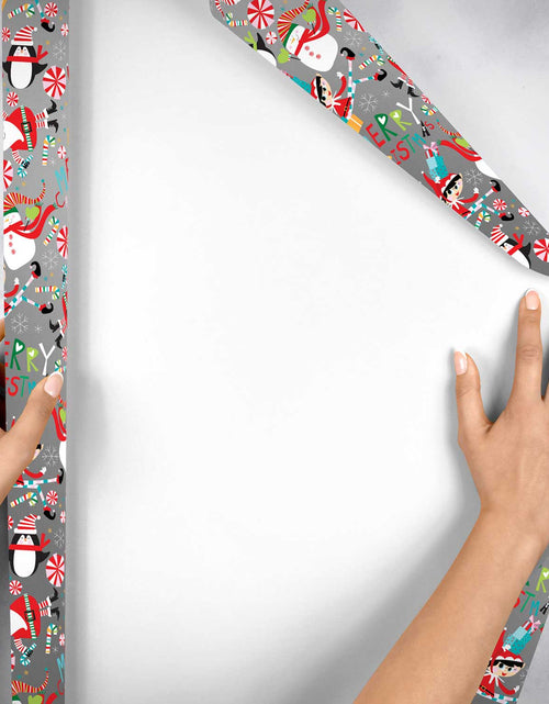 Load image into Gallery viewer, Santa &amp; Snowmen Christmas Gift Wrap by Present Paper

