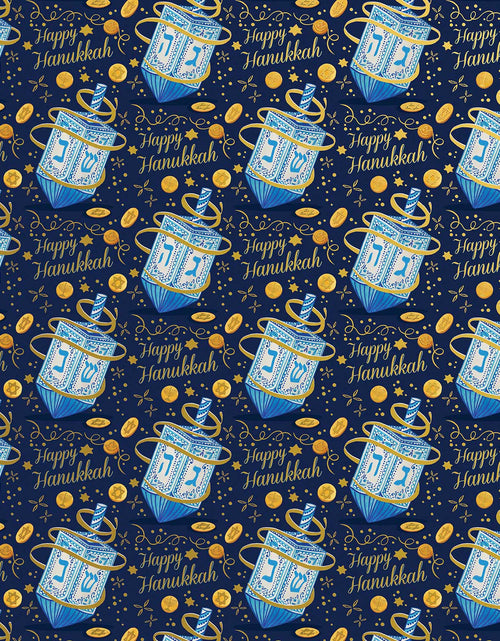 Load image into Gallery viewer, Hanukkah Dreidel Gift Wrap by Present Paper
