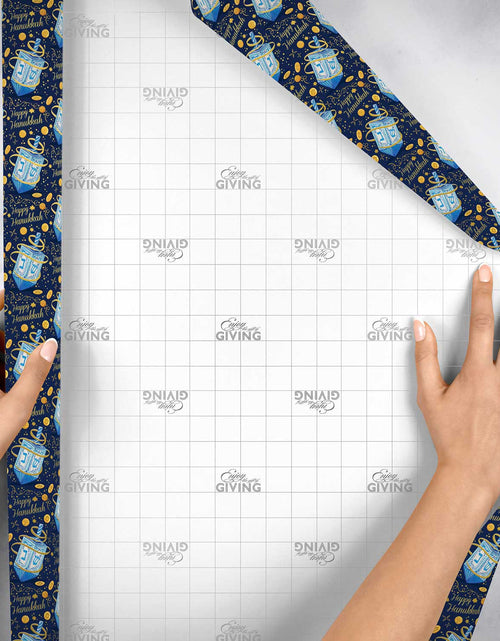 Load image into Gallery viewer, Hanukkah Dreidel Gift Wrap by Present Paper
