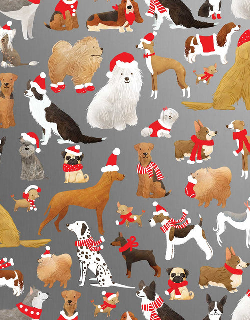 Load image into Gallery viewer, Santa's Helper Dogs Christmas Gift Wrap by Present Paper

