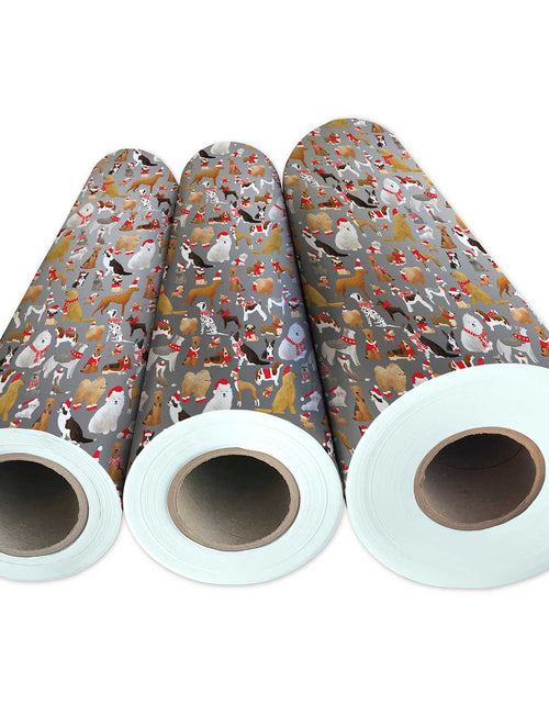 Load image into Gallery viewer, Santa's Helper Dogs Christmas Gift Wrap by Present Paper
