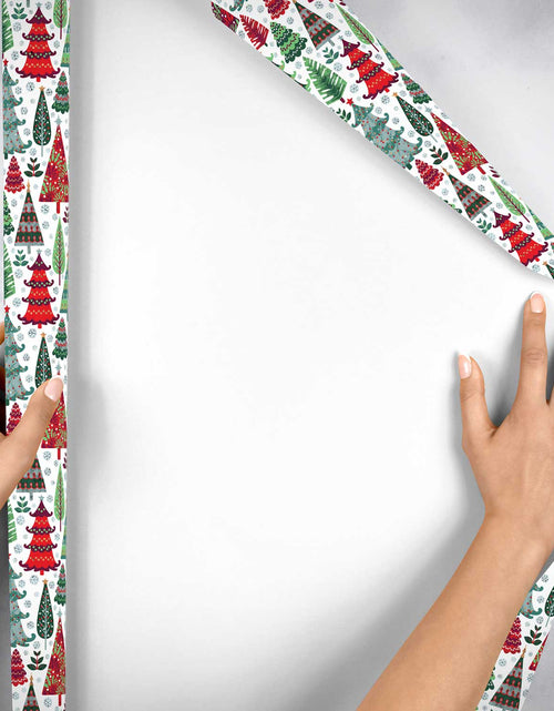 Load image into Gallery viewer, Holographic Trees Christmas Gift Wrap by Present Paper
