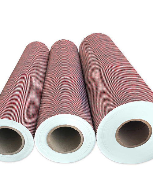 Load image into Gallery viewer, Red &amp; White Stripe Christmas Gift Wrap by Present Paper
