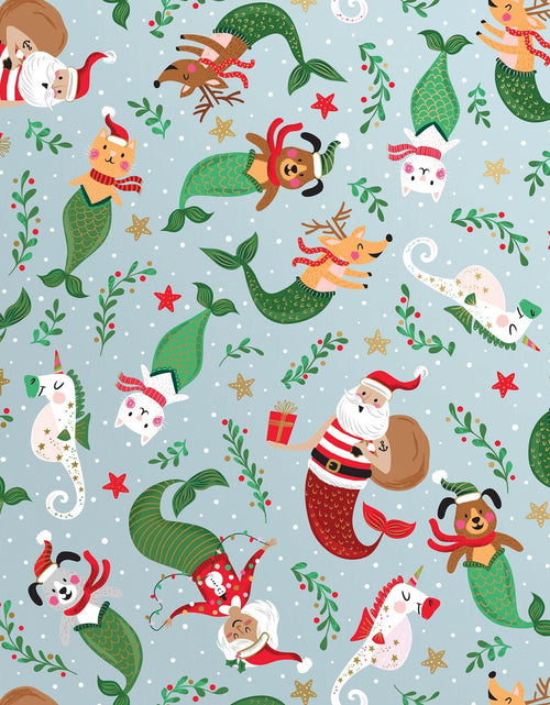 Load image into Gallery viewer, Undersea Holiday Christmas Gift Wrap by Present Paper
