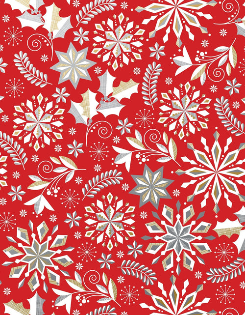 Load image into Gallery viewer, Merriment Red Christmas Gift Wrap by Present Paper
