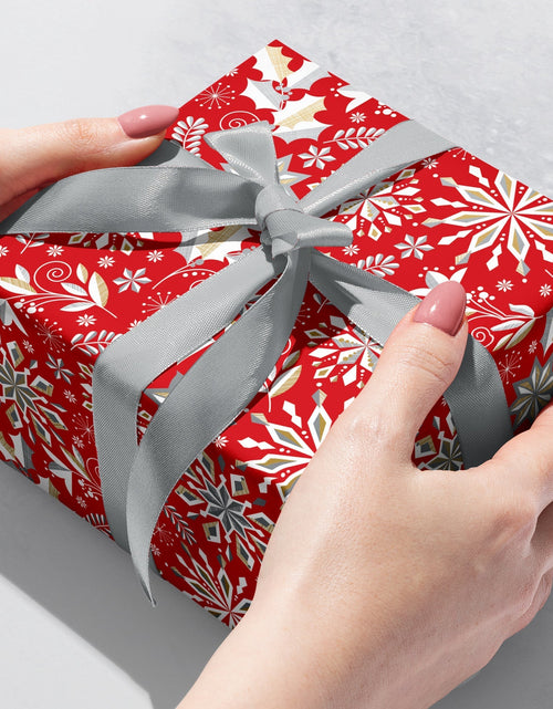 Load image into Gallery viewer, Merriment Red Christmas Gift Wrap by Present Paper
