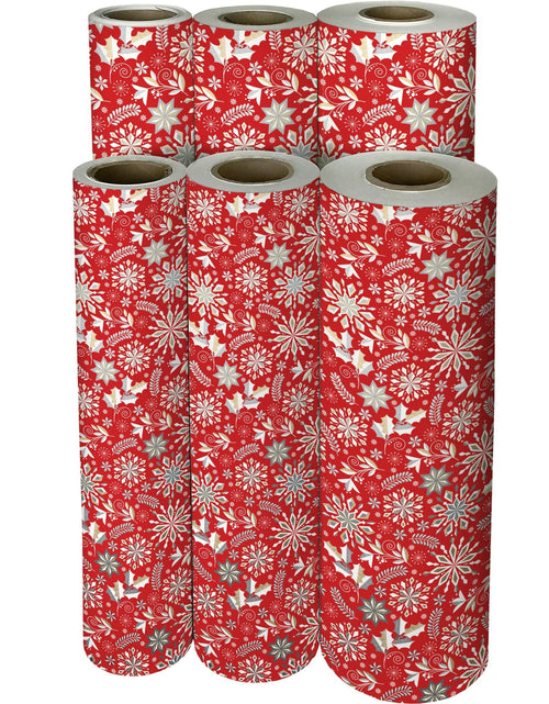 Load image into Gallery viewer, Merriment Red Christmas Gift Wrap by Present Paper
