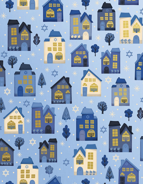 Load image into Gallery viewer, Hanukkah House Gift Wrap by Present Paper
