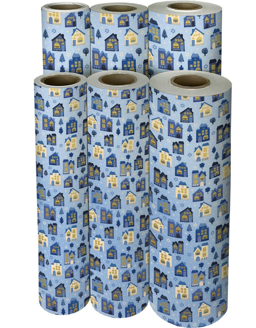 Load image into Gallery viewer, Hanukkah House Gift Wrap by Present Paper
