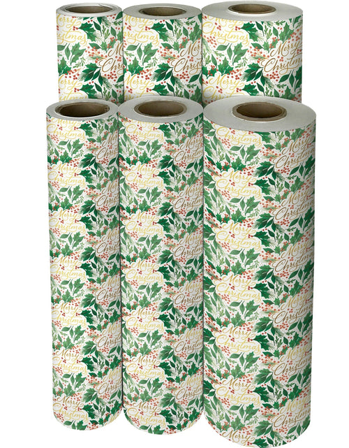 Load image into Gallery viewer, Merry Christmas Gold Foil Gift Wrap by Present Paper
