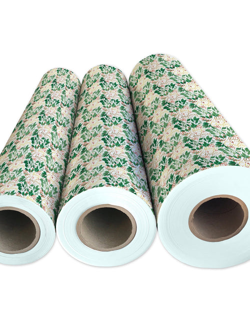 Load image into Gallery viewer, Merry Christmas Gold Foil Gift Wrap by Present Paper
