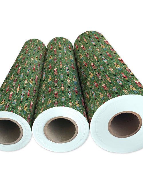 Load image into Gallery viewer, Sparkling Nutcracker Holographic Christmas Gift Wrap by Present Paper
