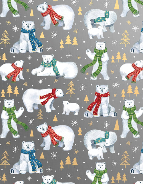 Load image into Gallery viewer, Winter Bear Christmas Gift Wrap by Present Paper
