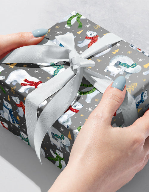 Load image into Gallery viewer, Winter Bear Christmas Gift Wrap by Present Paper

