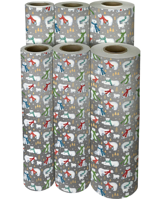 Load image into Gallery viewer, Winter Bear Christmas Gift Wrap by Present Paper

