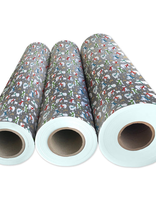 Load image into Gallery viewer, Winter Bear Christmas Gift Wrap by Present Paper
