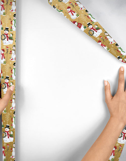 Load image into Gallery viewer, Snowman Family Christmas Gift Wrap by Present Paper
