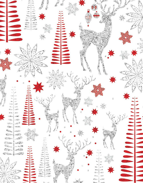Load image into Gallery viewer, Holographic Reindeer Christmas Gift Wrap by Present Paper
