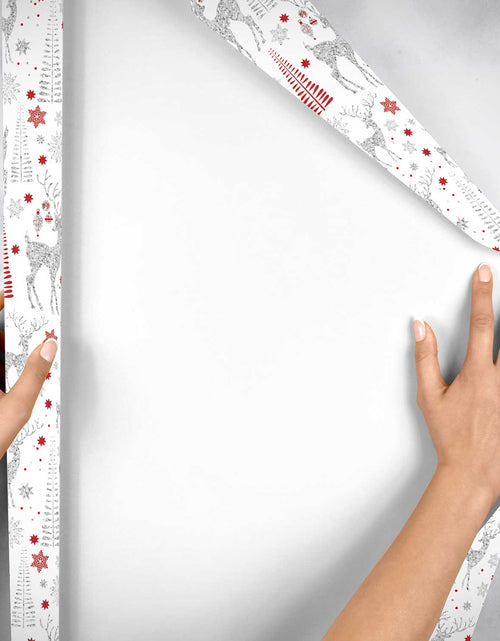Load image into Gallery viewer, Holographic Reindeer Christmas Gift Wrap by Present Paper
