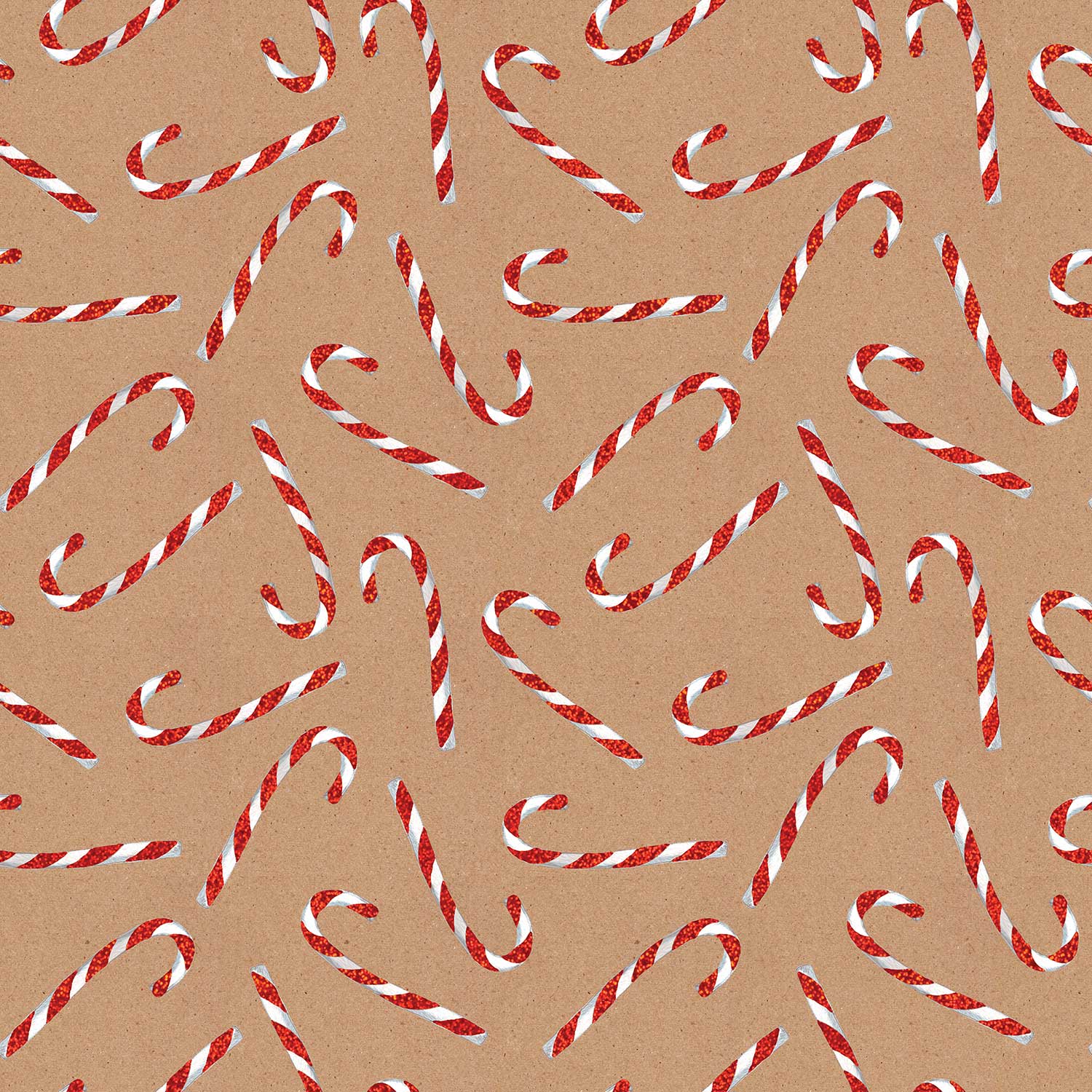 Kraft Candy Cane Christmas Gift Wrap by Present Paper