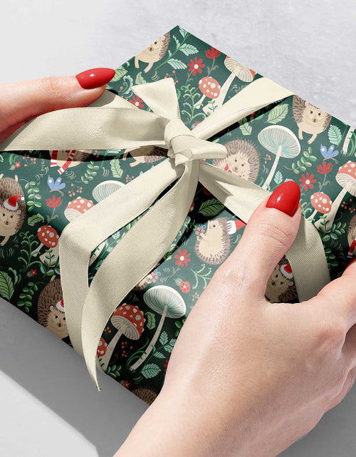 Load image into Gallery viewer, Holiday Hedgehog Christmas Gift Wrap by Present Paper
