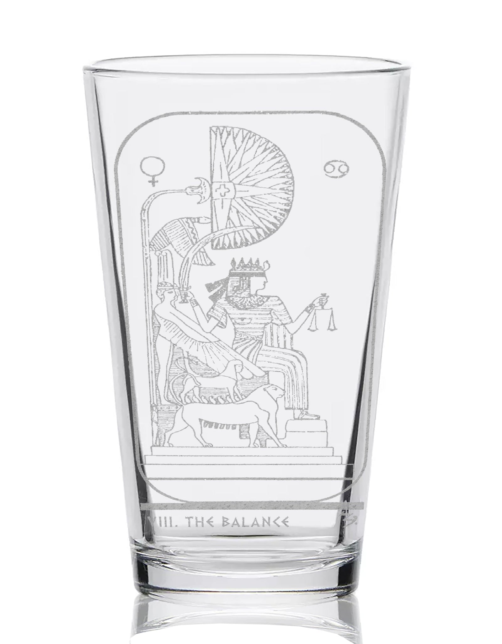 EGYPTIAN TAROT CARD Pint Glasses by LumEngrave