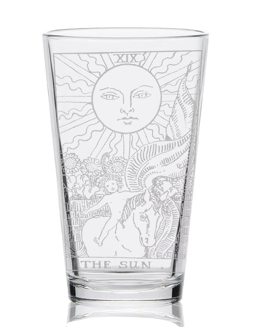 Load image into Gallery viewer, RIDER-WAITE TAROT CARD Pint Glasses by LumEngrave
