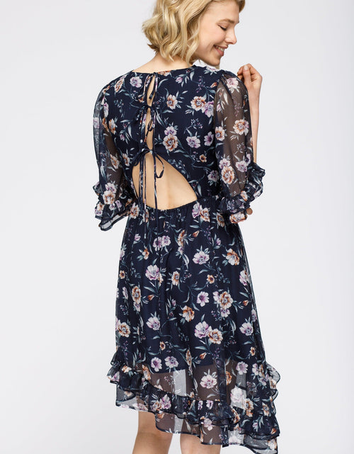 Load image into Gallery viewer, Wax Flower Asymmetrical Hi-Lo Dress by Shop at Konus
