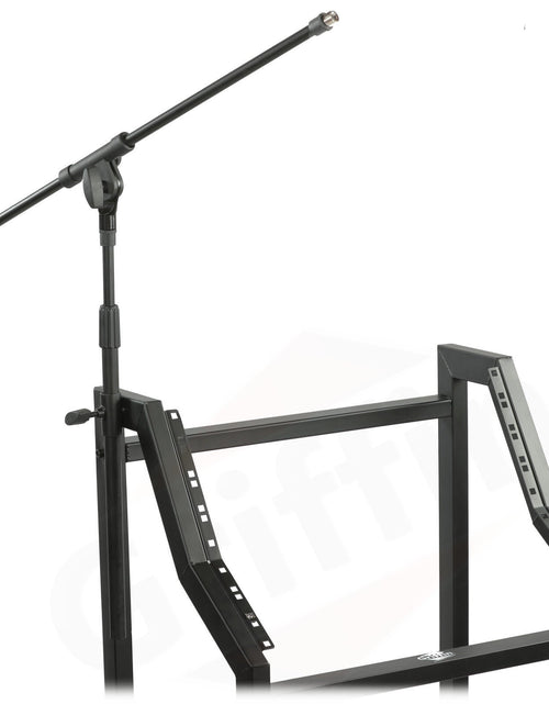Load image into Gallery viewer, GRIFFIN Rack Mount Cart Stand &amp; Top Mixer Platform 25U - Rolling Music Studio Booth Case Holder by GeekStands.com

