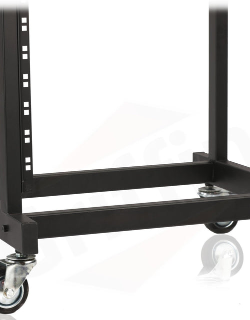 Load image into Gallery viewer, GRIFFIN Rack Mount Cart Stand &amp; Top Mixer Platform 25U - Rolling Music Studio Booth Case Holder by GeekStands.com
