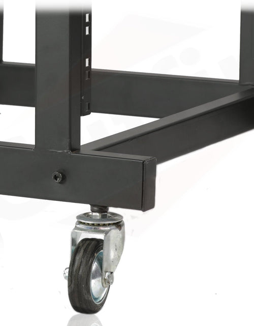 Load image into Gallery viewer, GRIFFIN Rack Mount Cart Stand &amp; Top Mixer Platform 25U - Rolling Music Studio Booth Case Holder by GeekStands.com
