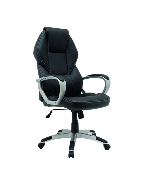 Load image into Gallery viewer, Xtech Office Chair Montpellier Executive with Arm Rests - Wheels with Chrome Base &amp; Foot Rest Height Adjustment High Quality Black by Level Up Desks
