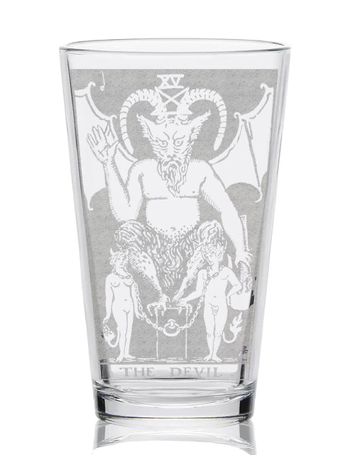 Load image into Gallery viewer, RIDER-WAITE TAROT CARD Pint Glasses by LumEngrave
