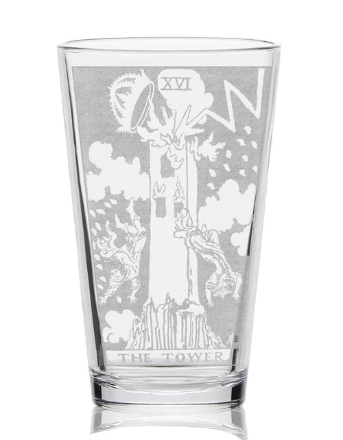Load image into Gallery viewer, RIDER-WAITE TAROT CARD Pint Glasses by LumEngrave
