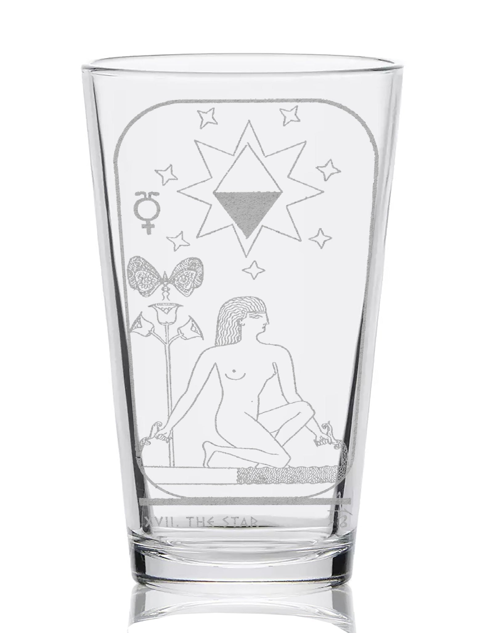 EGYPTIAN TAROT CARD Pint Glasses by LumEngrave
