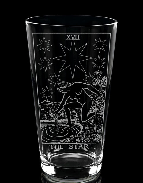 Load image into Gallery viewer, RIDER-WAITE TAROT CARD Pint Glasses by LumEngrave
