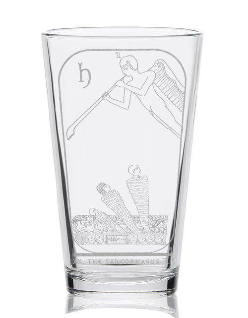 Load image into Gallery viewer, EGYPTIAN TAROT CARD Pint Glasses by LumEngrave
