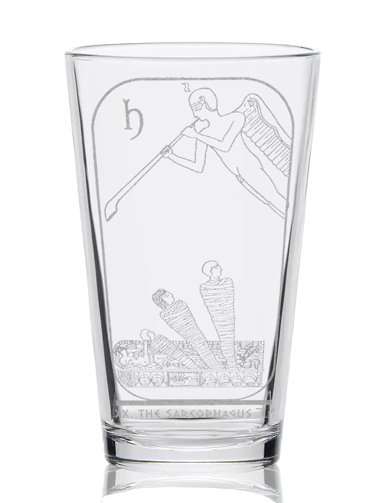 EGYPTIAN TAROT CARD Pint Glasses by LumEngrave