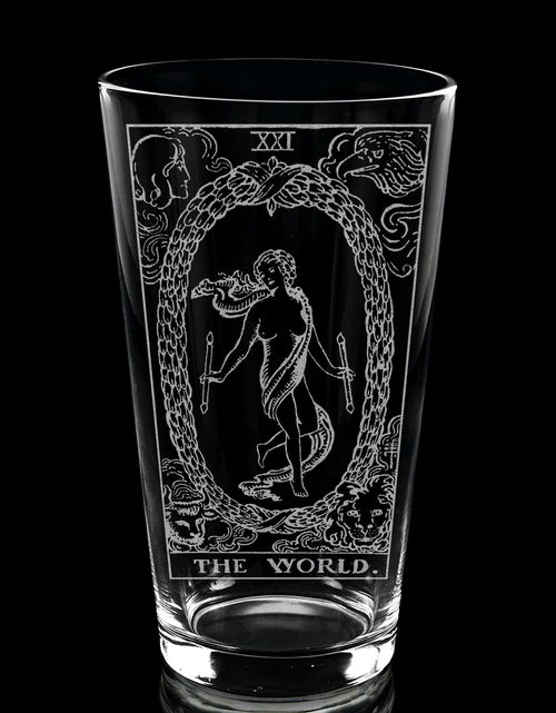 Load image into Gallery viewer, RIDER-WAITE TAROT CARD Pint Glasses by LumEngrave
