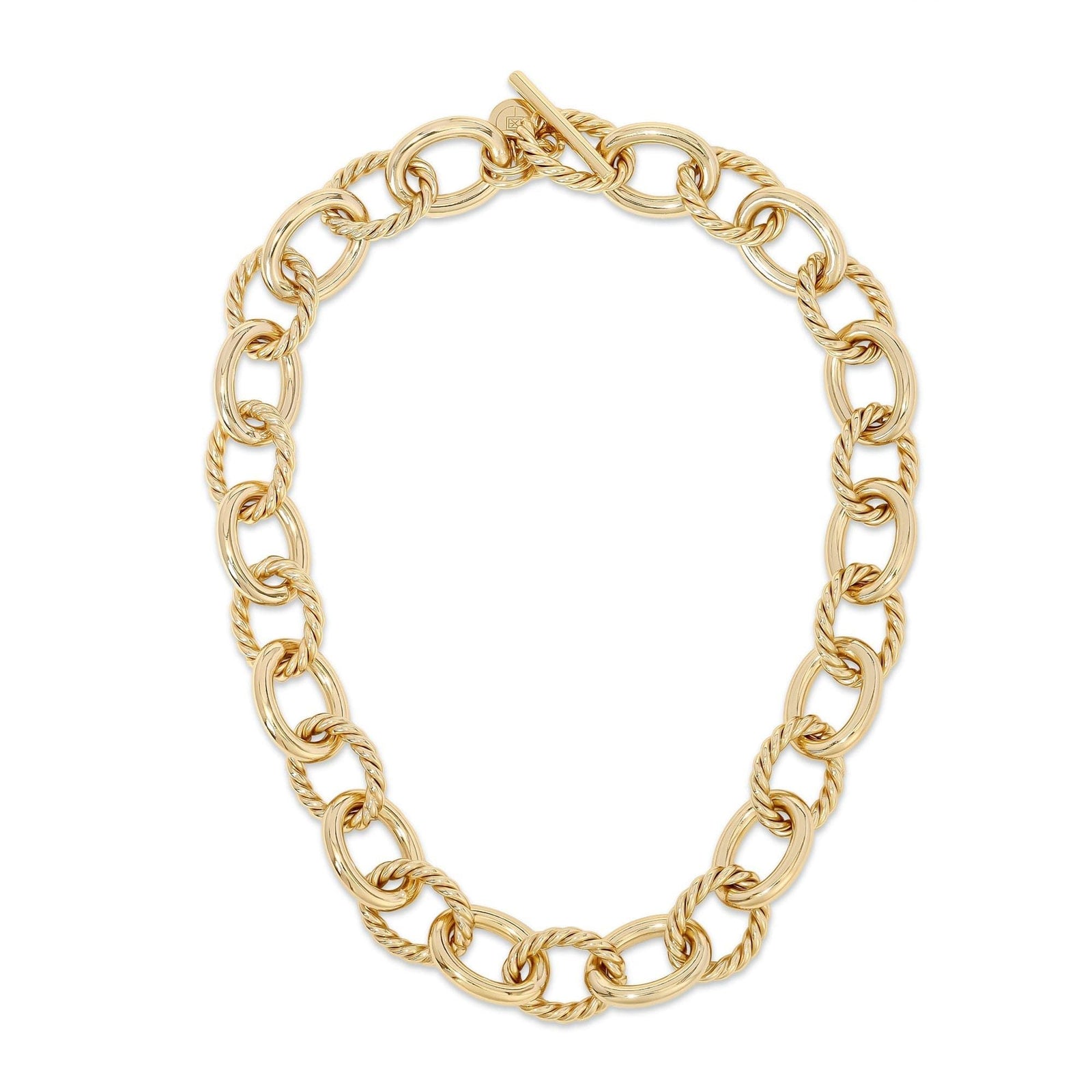 Xl Alternating Twisted Link Toggle Necklace by eklexic jewelry