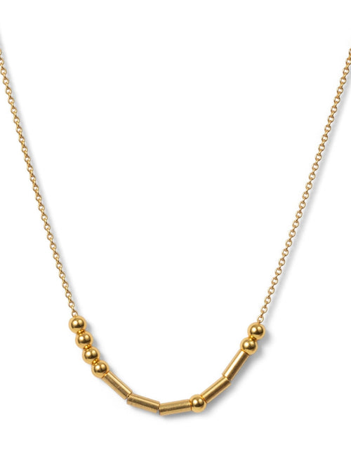 Load image into Gallery viewer, GRACE | Morse Code Classic Gold Beaded Necklace by ETHICGOODS
