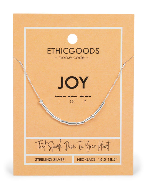 Load image into Gallery viewer, JOY | Morse Code Classic Gold Beaded Necklace by ETHICGOODS
