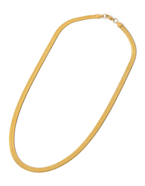 Load image into Gallery viewer, Herringbone Chain Classic Gold Necklace by ETHICGOODS
