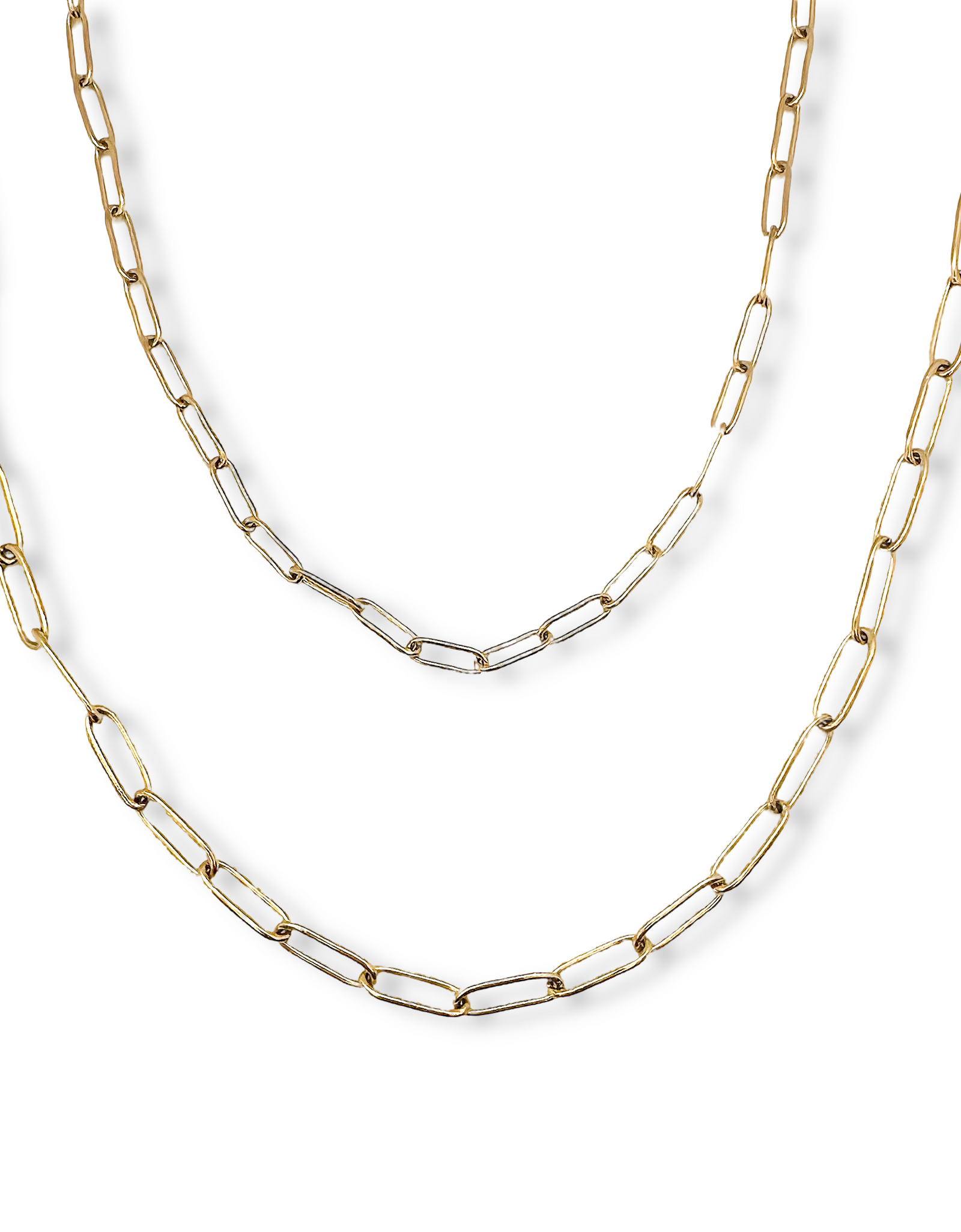 Paperclip Classic Gold Necklace Chain by ETHICGOODS