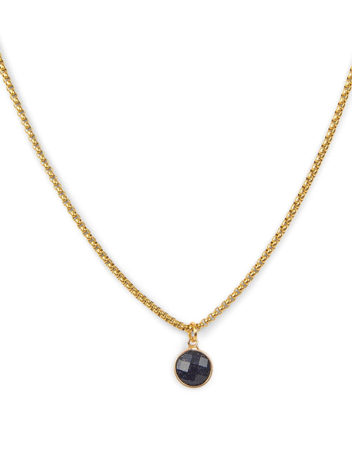 Load image into Gallery viewer, Sandstone Stone Pendant Classic Gold Necklace by ETHICGOODS
