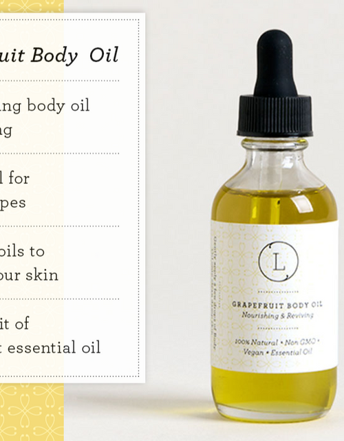 Load image into Gallery viewer, Moisturizing set with Grapefruit body oil and Body scrub by Lizush
