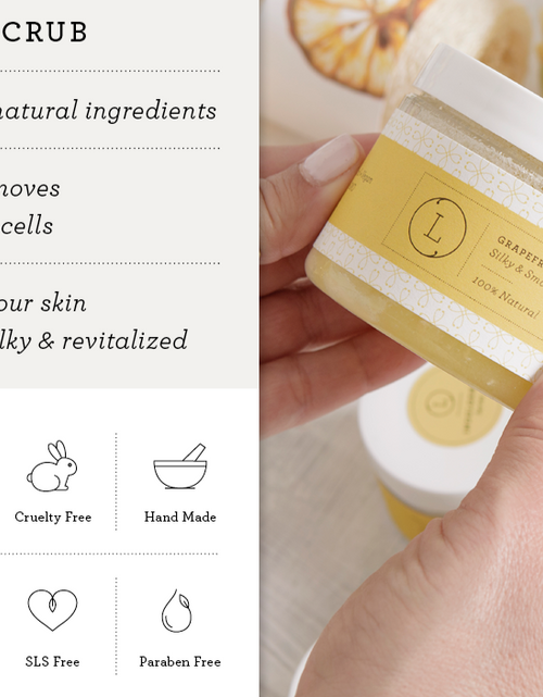 Load image into Gallery viewer, Moisturizing set with Grapefruit body oil and Body scrub by Lizush
