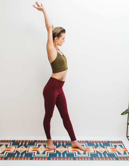 Load image into Gallery viewer, Pendleton x Yune Yoga Mat Harding Navy 5mm by Yune Yoga
