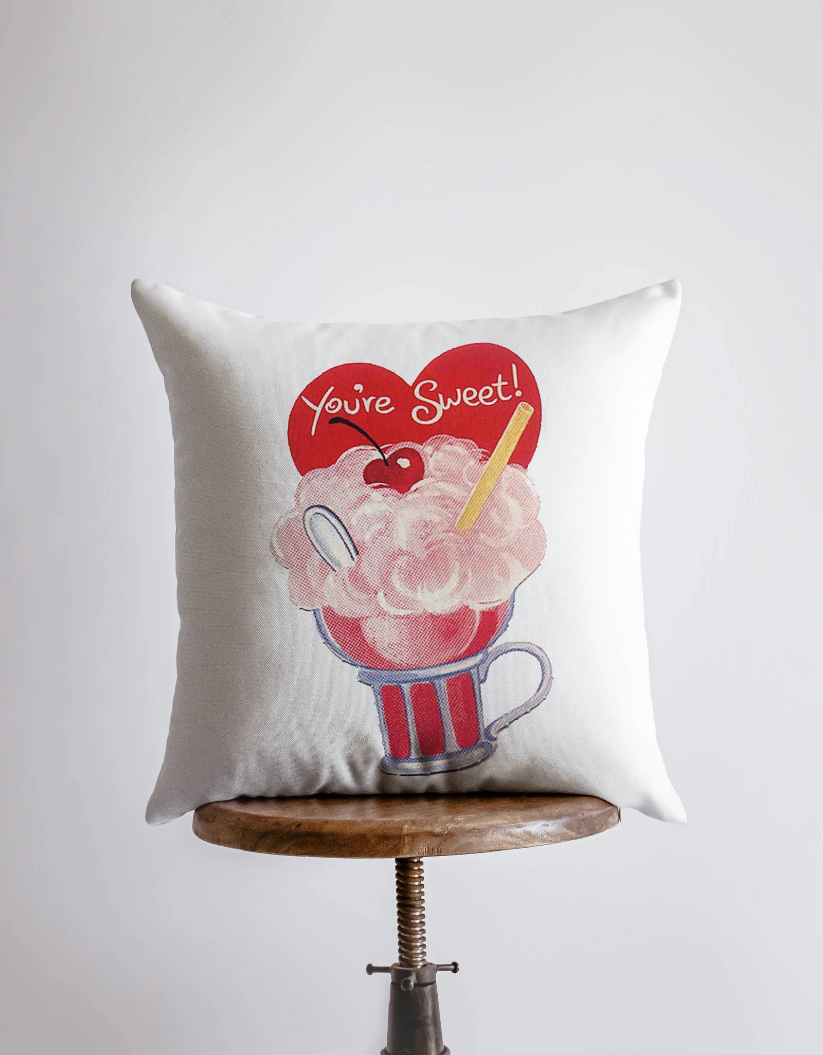 You're Sweet Valentines | Pillow Cover | Valentine card motifs | Throw Pillow | Valentines Day Gifts for Her | Valentines Day by UniikPillows